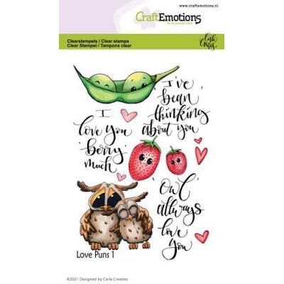 CraftEmotions Carla Creaties Clear Stamps - I Love you Berry Much